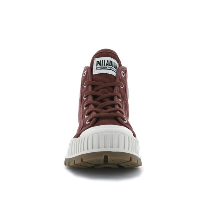 Baskets Palladium Pallashock Mid OG High Tops Femme Bordeaux | FR AKU691C